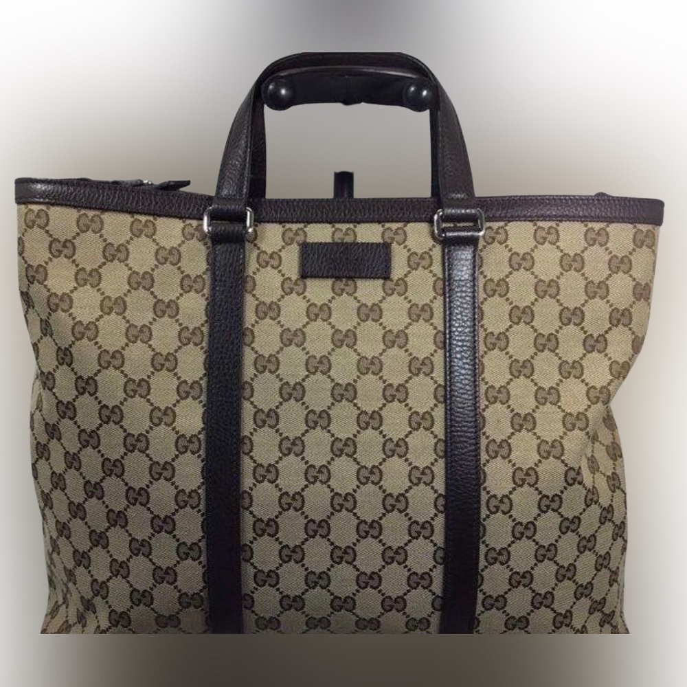Gucci Tan and Brown Monogram Bag AUTHENTIC